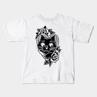 Black cat Kids T-Shirt